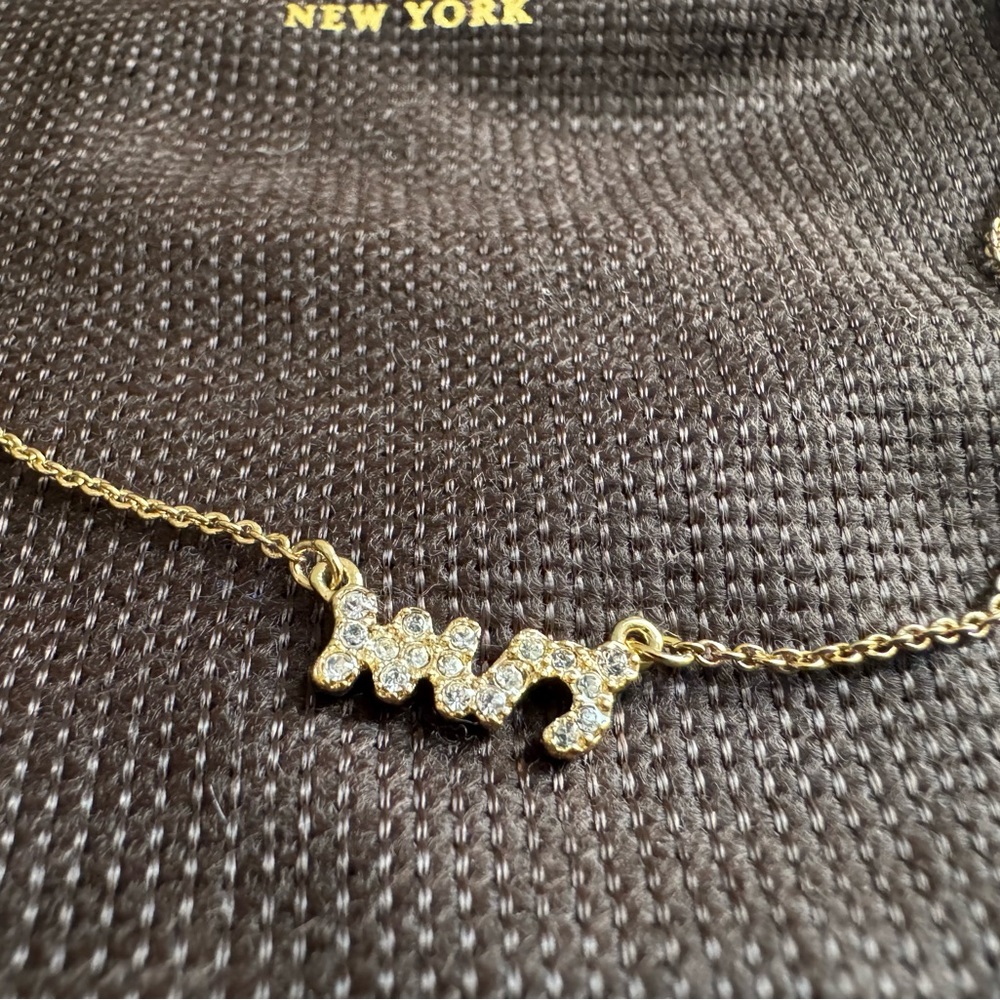 Kate Spade New York MRS Necklace Say Yes Pave 12k GP